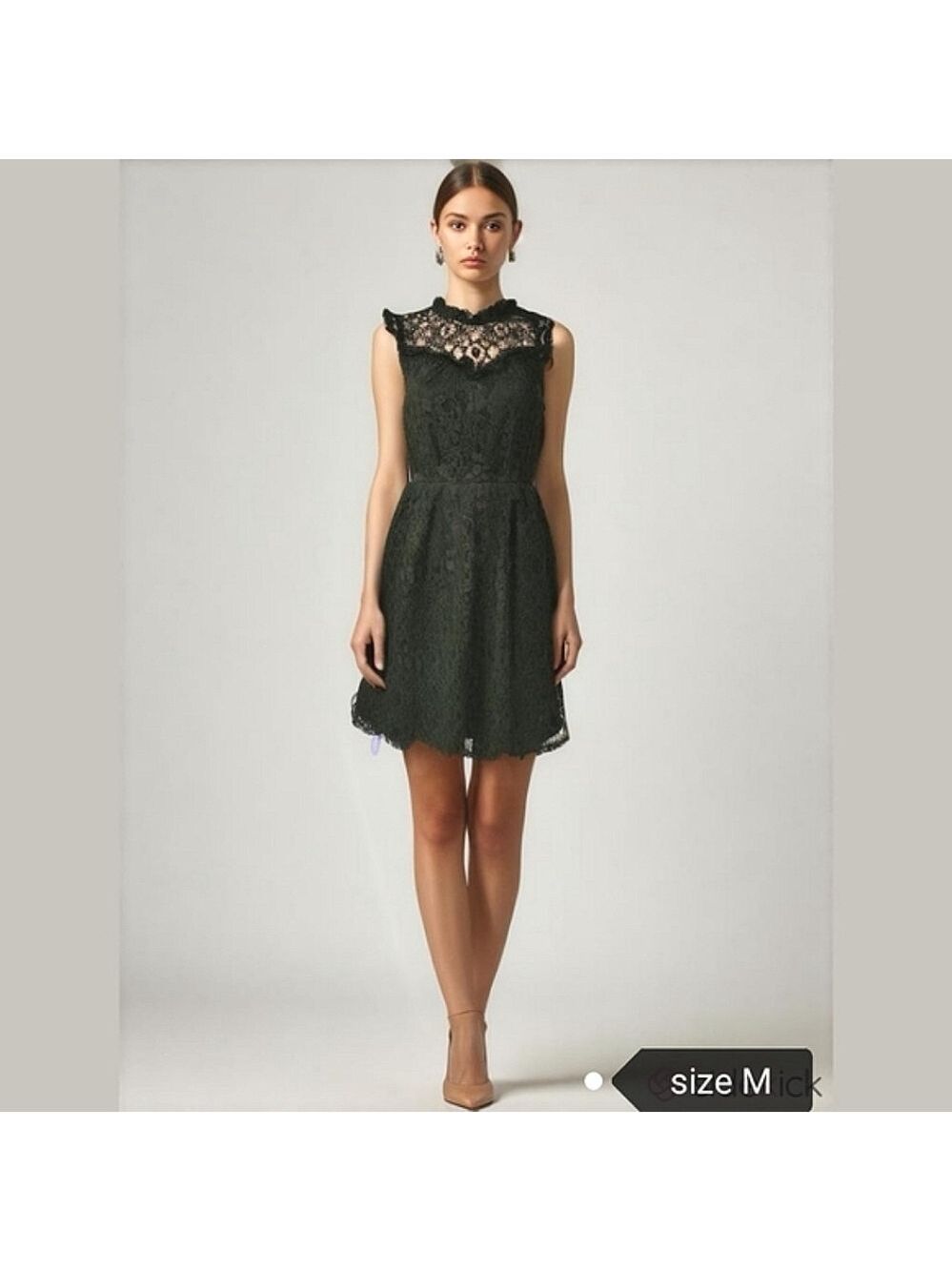 Navy Blue lace dress by Monteau size M NWT